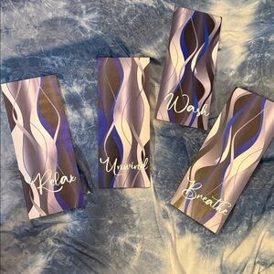 Purple and Blue Abstract Art Panels